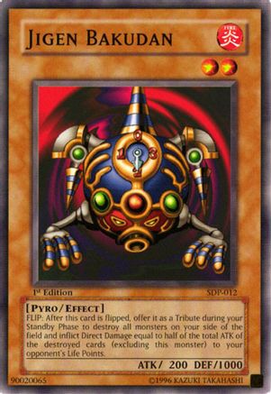Jigen Bakudan (SDP-012) - Starter Deck: Pegasus Unlimited Starter Deck: Pegasus Yugioh Single  Squirtle Squad Card Shop.