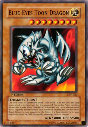 Blue-Eyes Toon Dragon (SDP-020) - Starter Deck: Pegasus 1st Edition Starter Deck: Pegasus Yugioh Single  Squirtle Squad Card Shop.