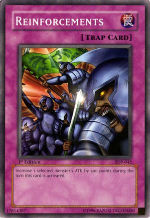 Reinforcements (SDP-042) - Starter Deck: Pegasus 1st Edition Starter Deck: Pegasus Yugioh Single  Squirtle Squad Card Shop.