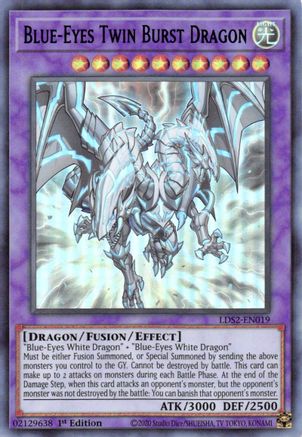 Blue-Eyes Twin Burst Dragon (Blue) (LDS2-EN019) - Legendary Duelists: Season 2 1st Edition Legendary Duelists: Season 2 Yugioh Single  Squirtle Squad Card Shop.