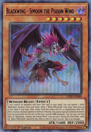 Blackwing - Simoon the Poison Wind (Purple) (LDS2-EN040) - Legendary Duelists: Season 2 1st Edition Legendary Duelists: Season 2 Yugioh Single  Squirtle Squad Card Shop.
