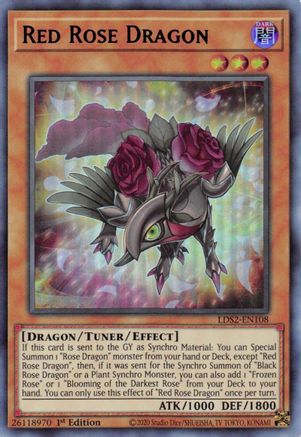 Red Rose Dragon (Blue) (LDS2-EN108) - Legendary Duelists: Season 2 1st Edition Legendary Duelists: Season 2 Yugioh Single  Squirtle Squad Card Shop.
