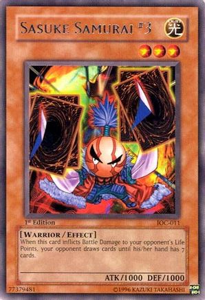 Sasuke Samurai #3 (IOC-011) - Invasion of Chaos Unlimited Invasion of Chaos Yugioh Single  Squirtle Squad Card Shop.