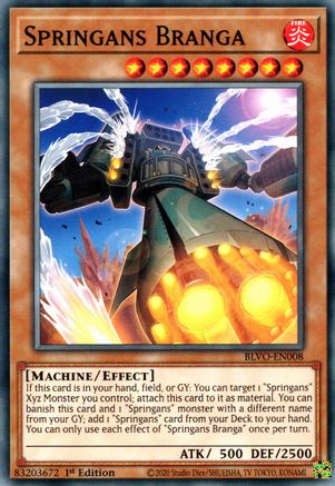Springans Branga (BLVO-EN008) - Blazing Vortex 1st Edition Blazing Vortex Yugioh Single  Squirtle Squad Card Shop.