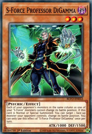S-Force Professor DiGamma (BLVO-EN012) - Blazing Vortex 1st Edition Blazing Vortex Yugioh Single  Squirtle Squad Card Shop.