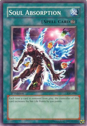Soul Absorption (IOC-046) - Invasion of Chaos Unlimited Invasion of Chaos Yugioh Single  Squirtle Squad Card Shop.