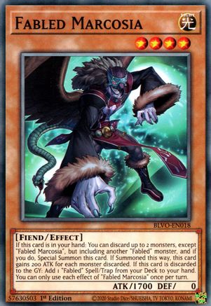 Fabled Marcosia (BLVO-EN018) - Blazing Vortex 1st Edition Blazing Vortex Yugioh Single  Squirtle Squad Card Shop.