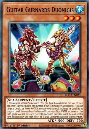 Guitar Gurnards Duonigis (BLVO-EN034) - Blazing Vortex 1st Edition Blazing Vortex Yugioh Single  Squirtle Squad Card Shop.
