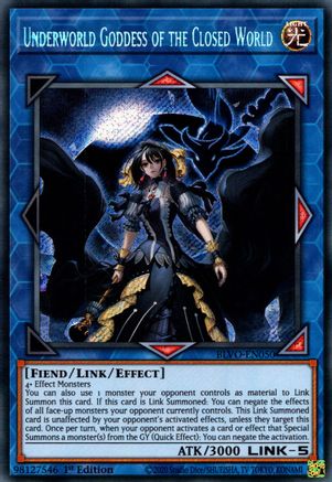Underworld Goddess of the Closed World (BLVO-EN050) - Blazing Vortex 1st Edition Blazing Vortex Yugioh Single  Squirtle Squad Card Shop.