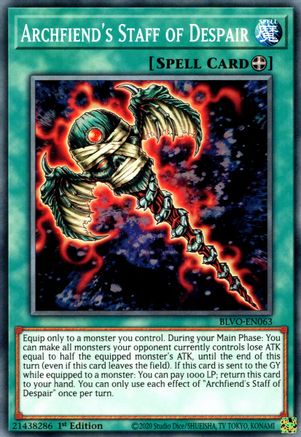 Archfiend's Staff of Despair (BLVO-EN063) - Blazing Vortex 1st Edition Blazing Vortex Yugioh Single  Squirtle Squad Card Shop.