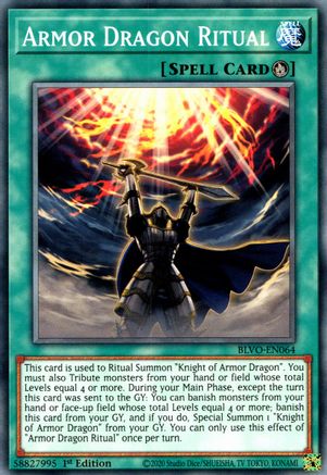 Armor Dragon Ritual (BLVO-EN064) - Blazing Vortex 1st Edition Blazing Vortex Yugioh Single  Squirtle Squad Card Shop.