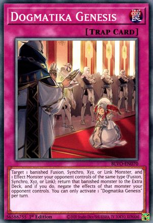 Dogmatika Genesis (BLVO-EN070) - Blazing Vortex 1st Edition Blazing Vortex Yugioh Single  Squirtle Squad Card Shop.