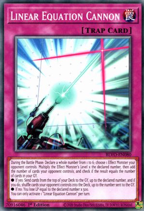 Linear Equation Cannon (BLVO-EN080) - Blazing Vortex 1st Edition Blazing Vortex Yugioh Single  Squirtle Squad Card Shop.