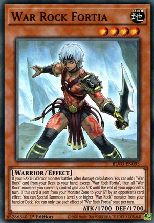 War Rock Fortia (BLVO-EN093) - Blazing Vortex 1st Edition Blazing Vortex Yugioh Single  Squirtle Squad Card Shop.