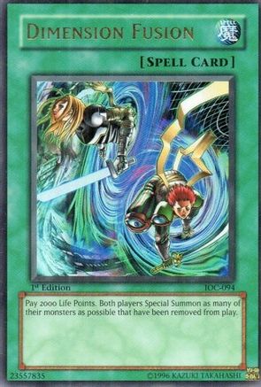 Dimension Fusion (IOC-094) - Invasion of Chaos Unlimited Invasion of Chaos Yugioh Single  Squirtle Squad Card Shop.