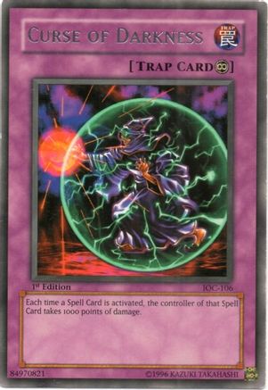 Curse of Darkness (IOC-106) - Invasion of Chaos 1st Edition Invasion of Chaos Yugioh Single  Squirtle Squad Card Shop.