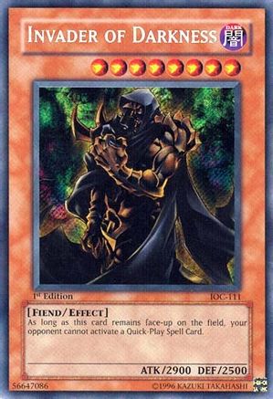 Invader of Darkness (IOC-111) - Invasion of Chaos Unlimited Invasion of Chaos Yugioh Single  Squirtle Squad Card Shop.