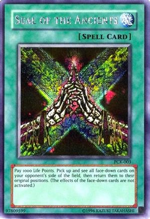 Seal of the Ancients (Power of Chaos: Kaiba the Revenge) (PCK-003) - Yu-Gi-Oh! Video Game Promotional Cards Unlimited Yu-Gi-Oh! Video Game Promotional Cards Yugioh Single  Squirtle Squad Card Shop.