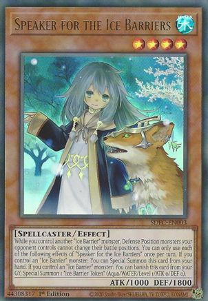 Speaker for the Ice Barriers (SDFC-EN003) - Structure Deck: Freezing Chains 1st Edition Structure Deck: Freezing Chains Yugioh Single  Squirtle Squad Card Shop.
