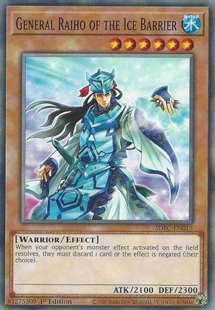General Raiho of the Ice Barrier (SDFC-EN015) - Structure Deck: Freezing Chains 1st Edition Structure Deck: Freezing Chains Yugioh Single  Squirtle Squad Card Shop.