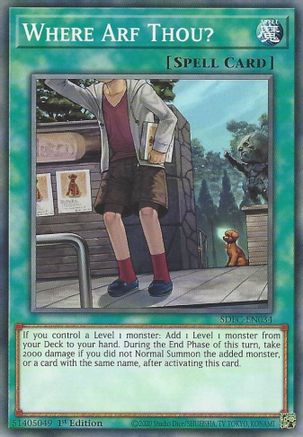 Where Arf Thou? (SDFC-EN034) - Structure Deck: Freezing Chains 1st Edition Structure Deck: Freezing Chains Yugioh Single  Squirtle Squad Card Shop.