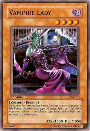 Vampire Lady (AST-013) - Ancient Sanctuary 1st Edition Ancient Sanctuary Yugioh Single  Squirtle Squad Card Shop.