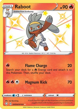 Raboot SV016  - Holofoil Shining Fates Shiny Vault - Shiny Holo Rare Shining Fates: Shiny Vault Pokemon Single  Squirtle Squad Card Shop.