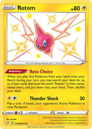 Pokémon TCG Rotom SV038/SV122 – Shining Fates Shiny Vault – Shiny Rare