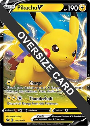 Pikachu V SWSH061  - Holofoil Jumbo Cards - Promo Jumbo Cards Pokemon Single  Squirtle Squad Card Shop.