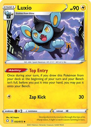 Luxio 032  - Reverse Holofoil Shining Fates - Uncommon Shining Fates Pokemon Single  Squirtle Squad Card Shop.