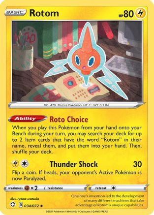 Rotom 034  Shining Fates - Uncommon Shining Fates Pokemon Single  Squirtle Squad Card Shop.