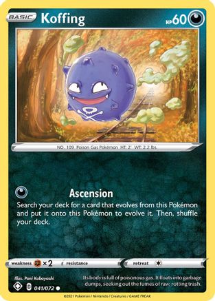 Koffing 041  - Reverse Holofoil Shining Fates - Common Shining Fates Pokemon Single  Squirtle Squad Card Shop.