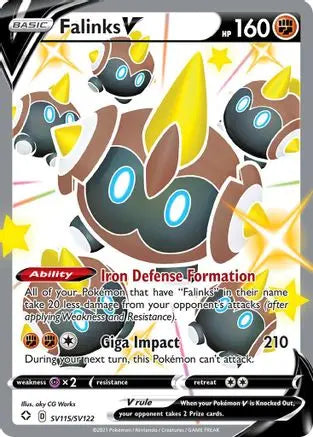 Falinks V SV115  - Holofoil Shining Fates Shiny Vault - Shiny Holo Rare