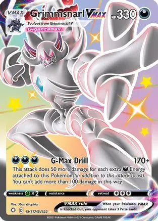 Grimmsnarl VMAX SV117  - Holofoil Shining Fates Shiny Vault - Shiny Holo Rare Shining Fates: Shiny Vault Pokemon Single  Squirtle Squad Card Shop.