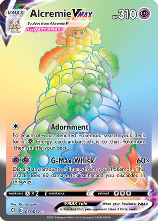 Alcremie VMAX (Secret) 073  - Holofoil Shining Fates - Secret Rare Shining Fates Pokemon Single  Squirtle Squad Card Shop.