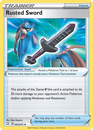 Rusted Sword 062  - Reverse Holofoil Shining Fates - Uncommon Shining Fates Pokemon Single  Squirtle Squad Card Shop.