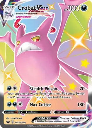 Crobat VMAX SWSH099  - Holofoil SWSH Sword & Shield Promo Cards - Promo SWSH: Sword & Shield Promo Cards Pokemon Single  Squirtle Squad Card Shop.
