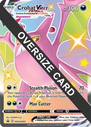 Crobat VMAX - SWSH099  - Holofoil Jumbo Cards - Promo Jumbo Cards Pokemon Single  Squirtle Squad Card Shop.