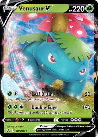 Venusaur V SWSH100  - Holofoil SWSH Sword & Shield Promo Cards - Promo SWSH: Sword & Shield Promo Cards Pokemon Single  Squirtle Squad Card Shop.