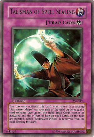 Talisman of Spell Sealing (AST-049) - Ancient Sanctuary 1st Edition Ancient Sanctuary Yugioh Single  Squirtle Squad Card Shop.