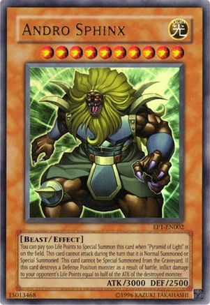 Andro Sphinx (EP1-EN002) - Yu-Gi-Oh! Movie Exclusive Pack Unlimited Yu-Gi-Oh! Movie Exclusive Pack Yugioh Single  Squirtle Squad Card Shop.