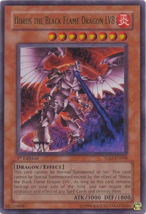 Horus the Black Flame Dragon LV8 (SOD-EN008) - Soul of the Duelist Unlimited Soul of the Duelist Yugioh Single  Squirtle Squad Card Shop.