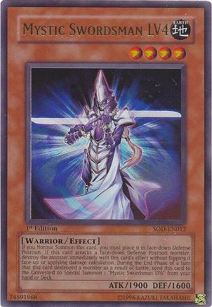 Mystic Swordsman LV4 (SOD-EN012) - Soul of the Duelist 1st Edition Soul of the Duelist Yugioh Single  Squirtle Squad Card Shop.