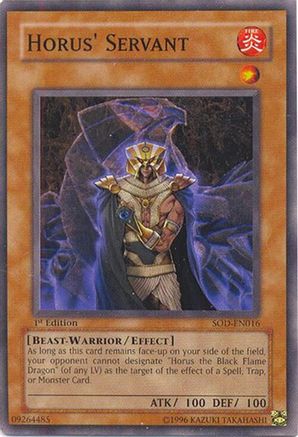 Horus' Servant (SOD-EN016) - Soul of the Duelist Unlimited Soul of the Duelist Yugioh Single  Squirtle Squad Card Shop.