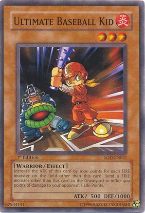 Ultimate Baseball Kid (SOD-EN021) - Soul of the Duelist Unlimited Soul of the Duelist Yugioh Single  Squirtle Squad Card Shop.