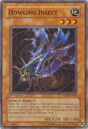 Howling Insect (SOD-EN025) - Soul of the Duelist 1st Edition Soul of the Duelist Yugioh Single  Squirtle Squad Card Shop.
