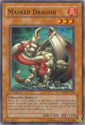 Masked Dragon (SOD-EN026) - Soul of the Duelist Unlimited Soul of the Duelist Yugioh Single  Squirtle Squad Card Shop.