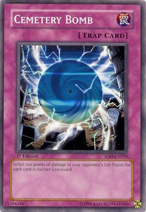 Cemetery Bomb (SOD-EN059) - Soul of the Duelist Unlimited Soul of the Duelist Yugioh Single  Squirtle Squad Card Shop.