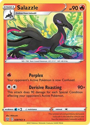 Salazzle 028  SWSH05 Battle Styles - Rare SWSH05: Battle Styles Pokemon Single  Squirtle Squad Card Shop.