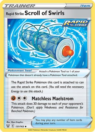 Rapid Strike Scroll of Swirls 131  SWSH05 Battle Styles - Uncommon SWSH05: Battle Styles Pokemon Single  Squirtle Squad Card Shop.
